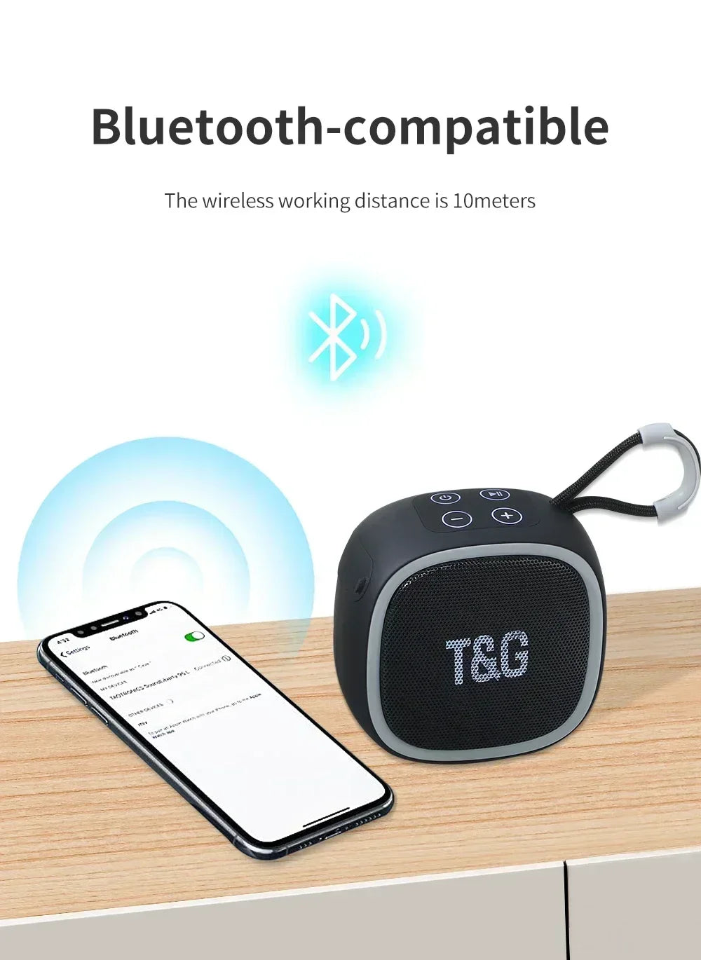 Outdoor Bicycle Riding TG659 T&G Portable Bluetooth Speaker Wireless Mini Bass FM Radio Soundbar Boombox Waterproof Loudspeaker