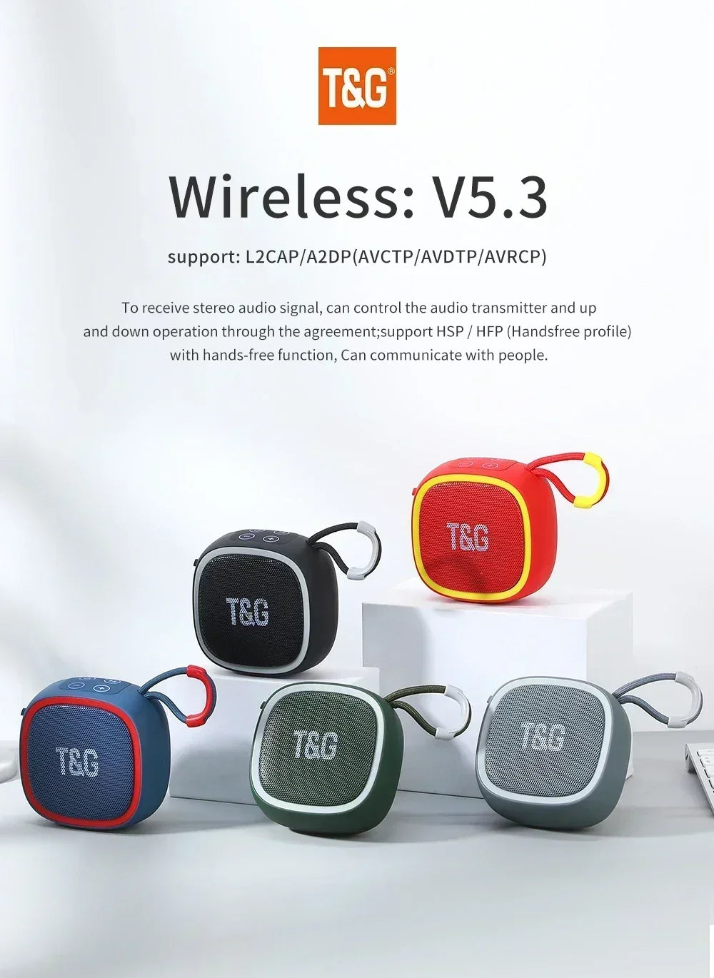 Outdoor Bicycle Riding TG659 T&G Portable Bluetooth Speaker Wireless Mini Bass FM Radio Soundbar Boombox Waterproof Loudspeaker